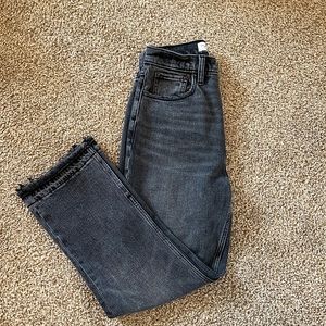 Abercrombie ankle straight high rise jeans. Size 25. Curve love line
